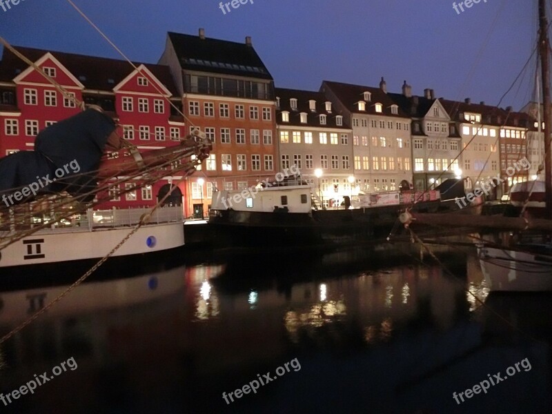 Copenhagen Denmark Boats Sailing Ships Port