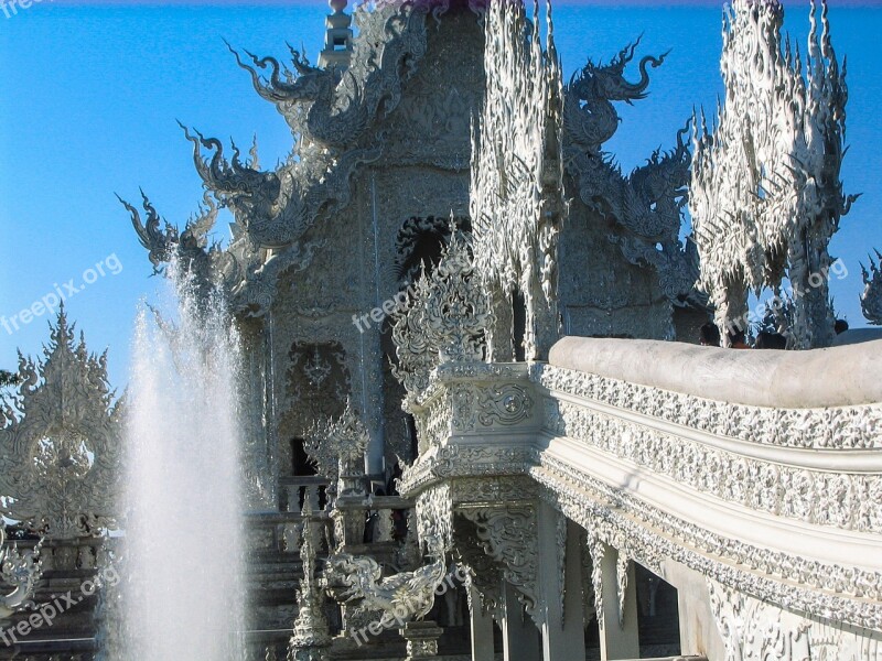 White Temple Chiang Rai Thailand Free Photos