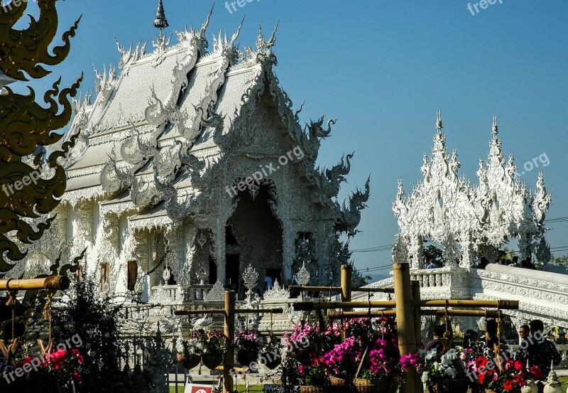 White Temple Chiang Rai Thailand Free Photos