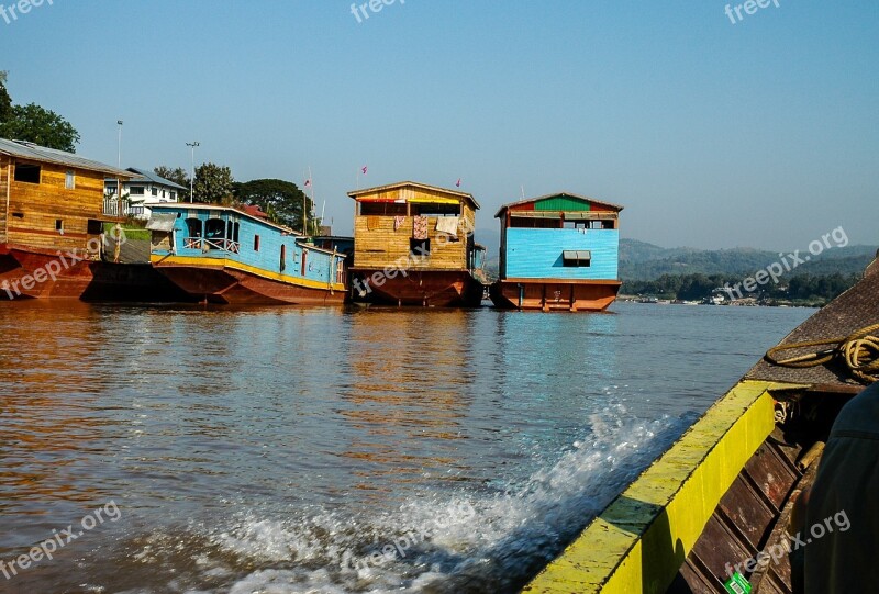 Mekong River River Chiang Kong Thailand Asia