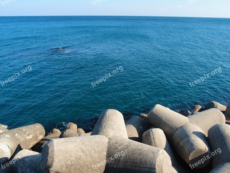 Breakwater Sea Sky Free Photos