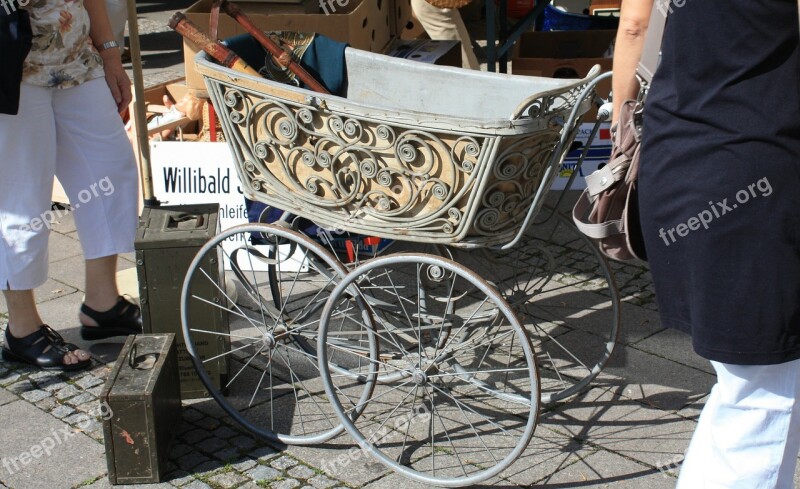 Baby Carriage Doll Prams Antique Flea Market Box