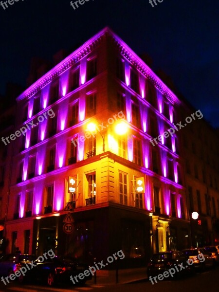 Paris France Stadtmitte Hotel Night