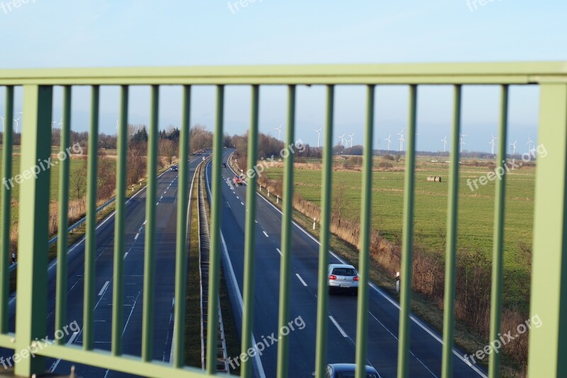 Highway Bridge Railing Autos Roadways Free Photos