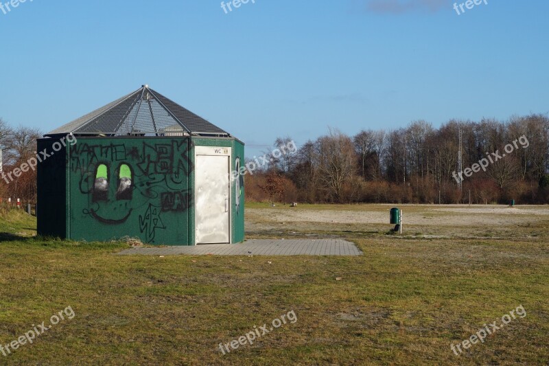 Toilettenhaus Badesee Trees Green Free Photos