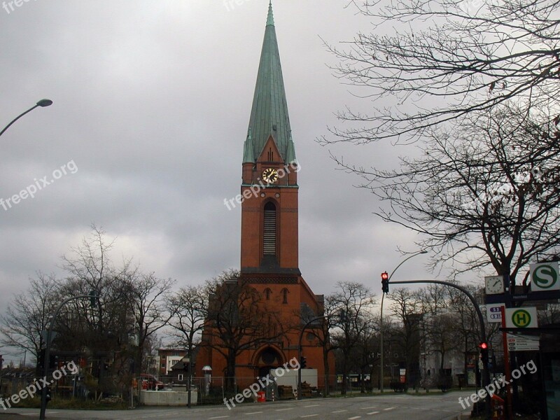 Church Small Town Building Germany Steeple