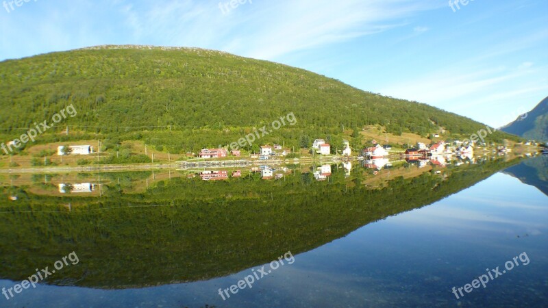 Norway Water Reflection Sea Landscape Free Photos