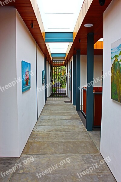 Corridor Walkway Wall Art Gate Path