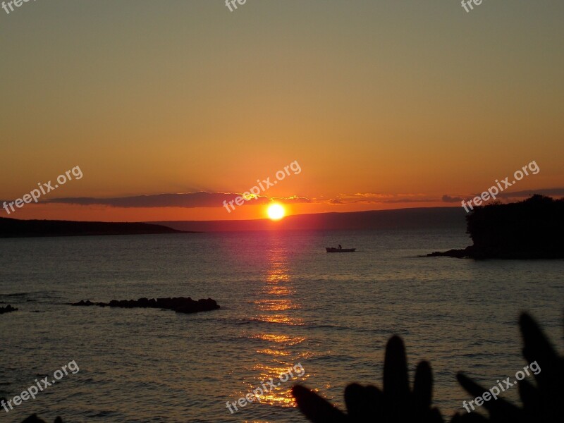 Sunset Afterglow Evening Sky Abendstimmung Sea