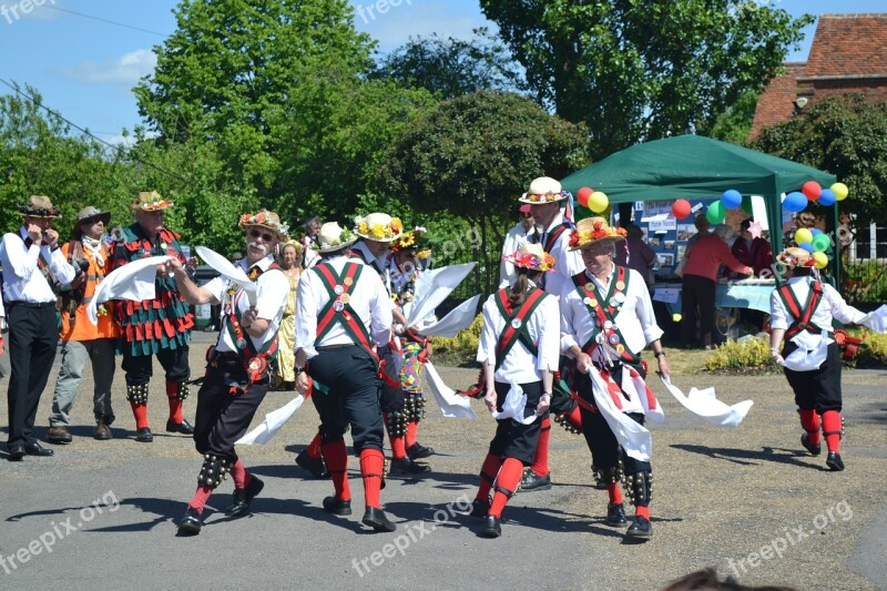 Morris Dancing Men Outside Summer