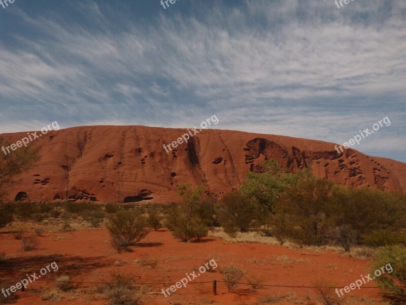 Uluru Ayersrock Australia Outback Landscape