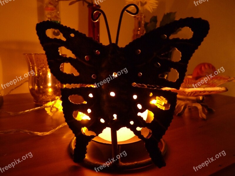 Butterfly Candle Christmas Romantic Cozy