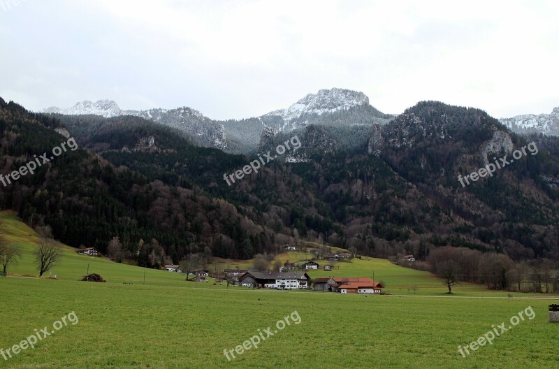 Landscape Bavaria View Mountains Kampenwand