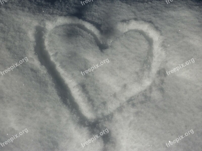 Snow Heart Snow Heart Winter Love