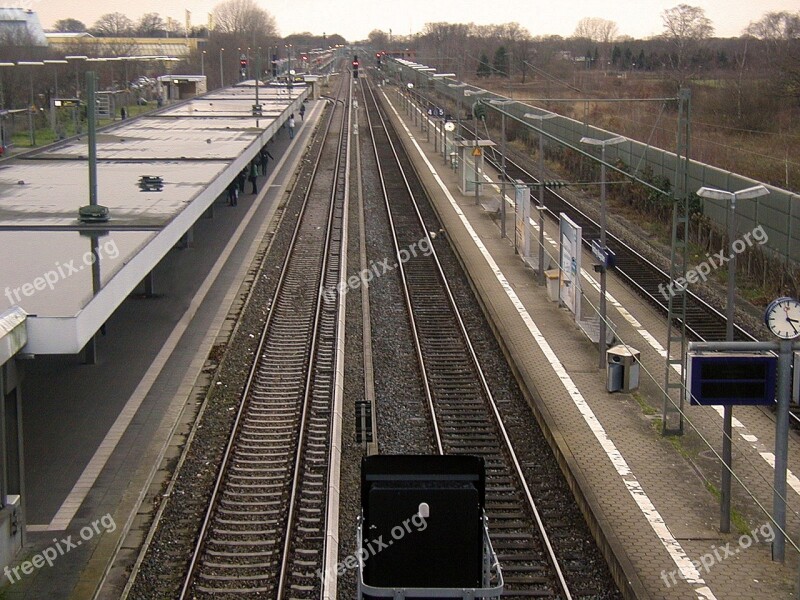 Rails Train Gleise Railway Tracks Railway Station