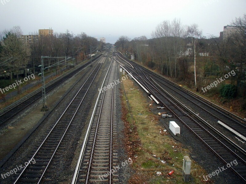 Rails Train Gleise Railway Tracks Rail Traffic