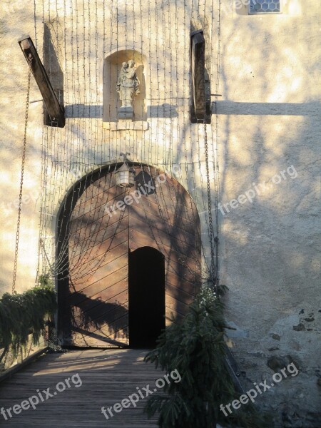 Gate Schloss Hagenwil Thurgau Switzerland Drawbridge