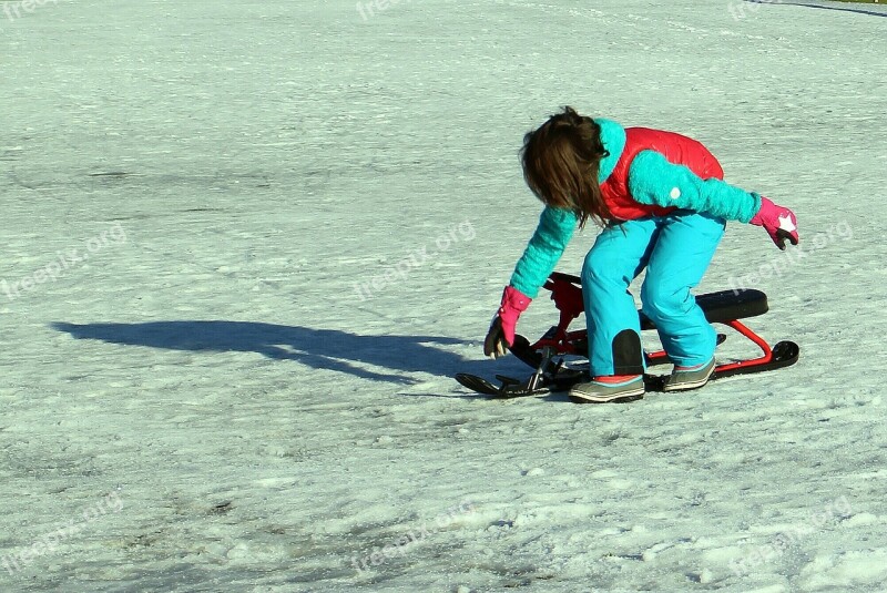 Leisure Winter Snow Slide Gestures