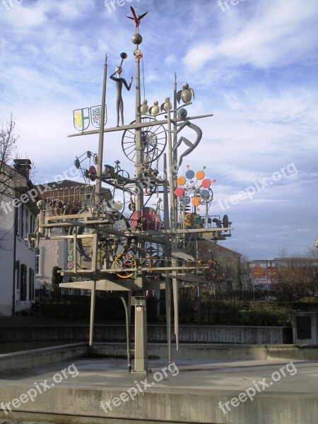 Fountain Water Basin Water Feature Sculpture Mechanical Sculptures