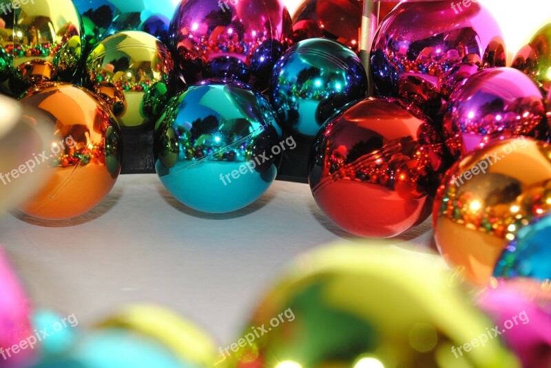 Balls Colorful Round Mirroring Reflexes