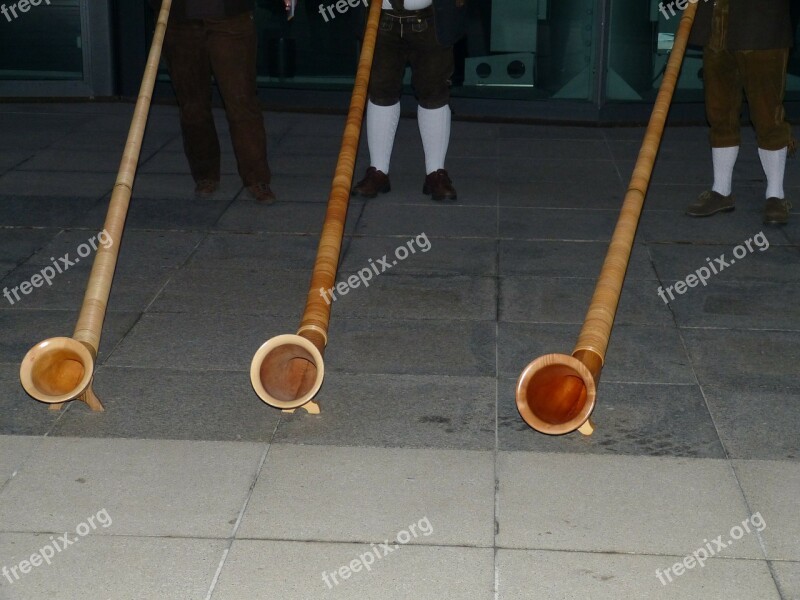 Alphorn Bavaria Costume Music Tradition