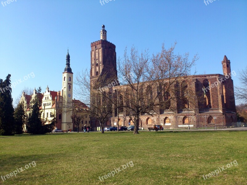 Church Ruins Gubin Poland City Church Ruin