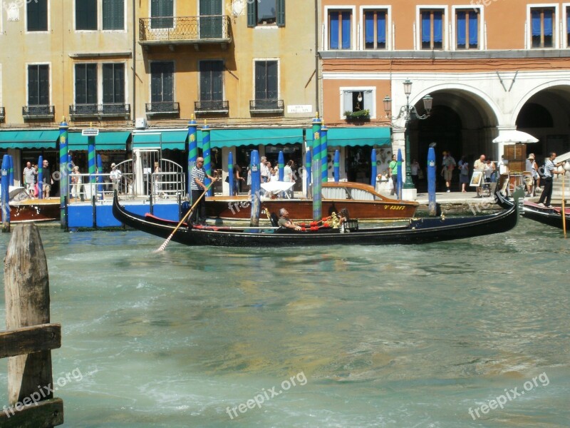 Venice Italy Gondola Canal Water