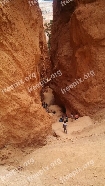 Gorge Canyon Descent Bryce Canyon Rock Formation