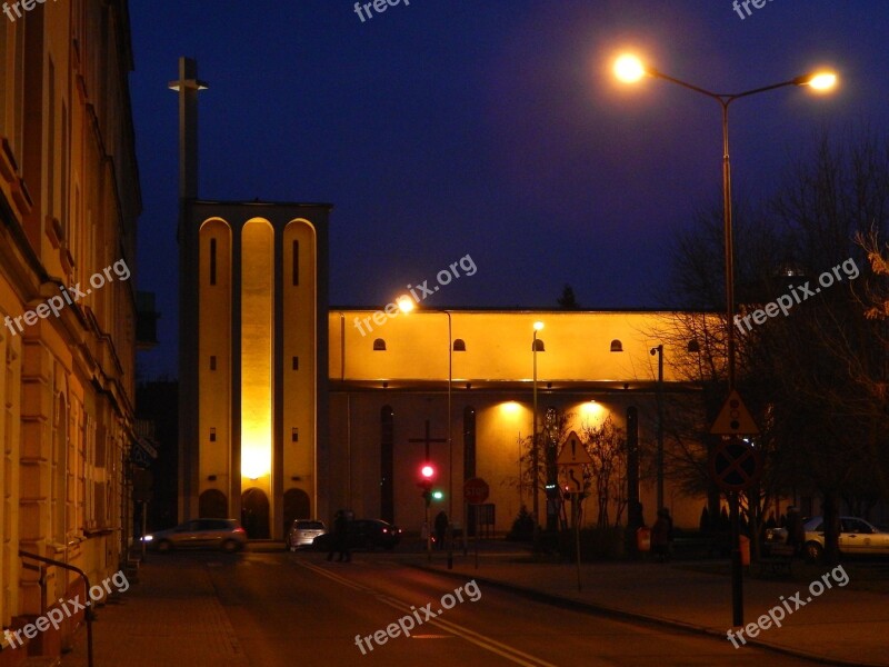 Church White Church Street Evening Free Photos