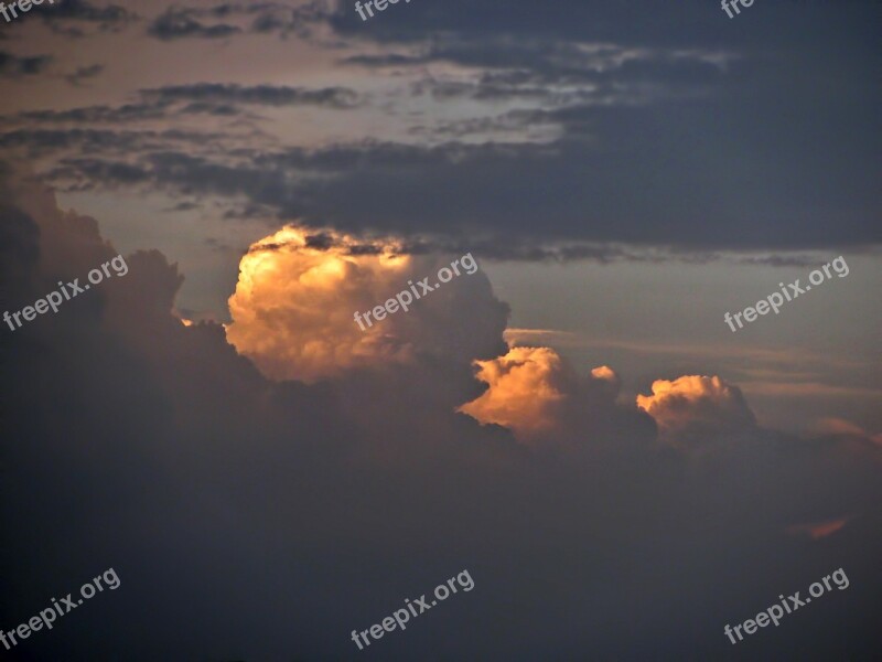 Cumulus Nimbus Cumulus Sky Clouds Colors