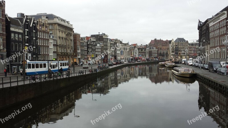 Amsterdam Canal Rokin Free Photos