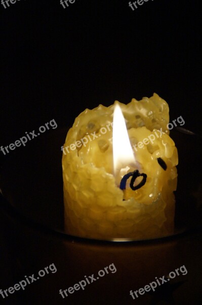 Beeswax Beeswax Candle Candle Burn Flame