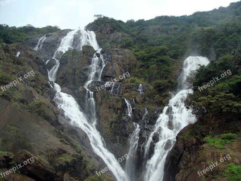 Dudhsagar Waterfall Dudh Sagar Goa Sahyadri