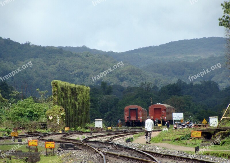 Railway Station Junction Railroad Tracks Transportation