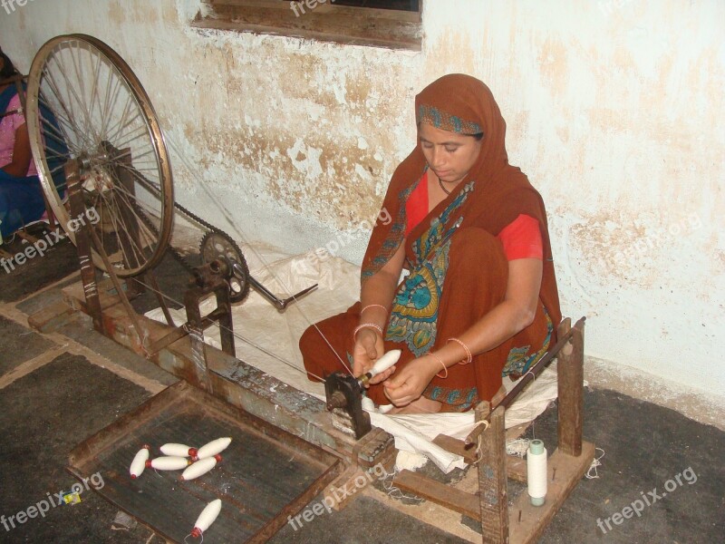 Khadi Coarse Cloth Garag India Weaving