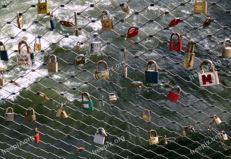 Graz Bridge Castles Love Locks Memory