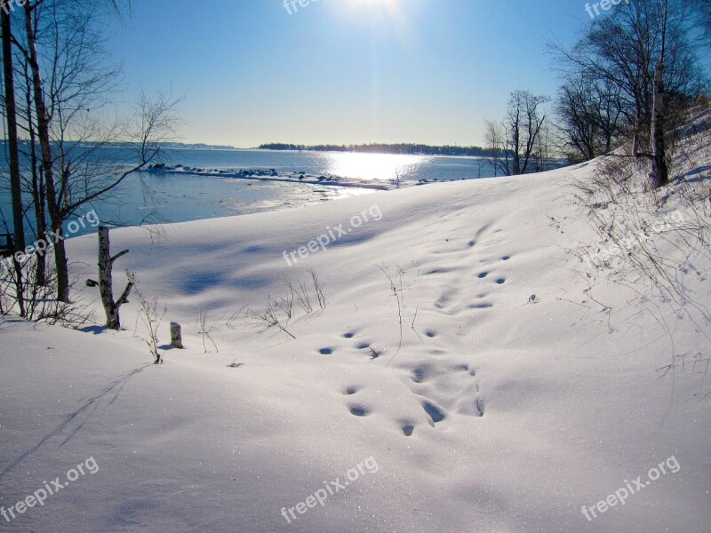 Finnish Helsinki Island Ferry Humaus Winter