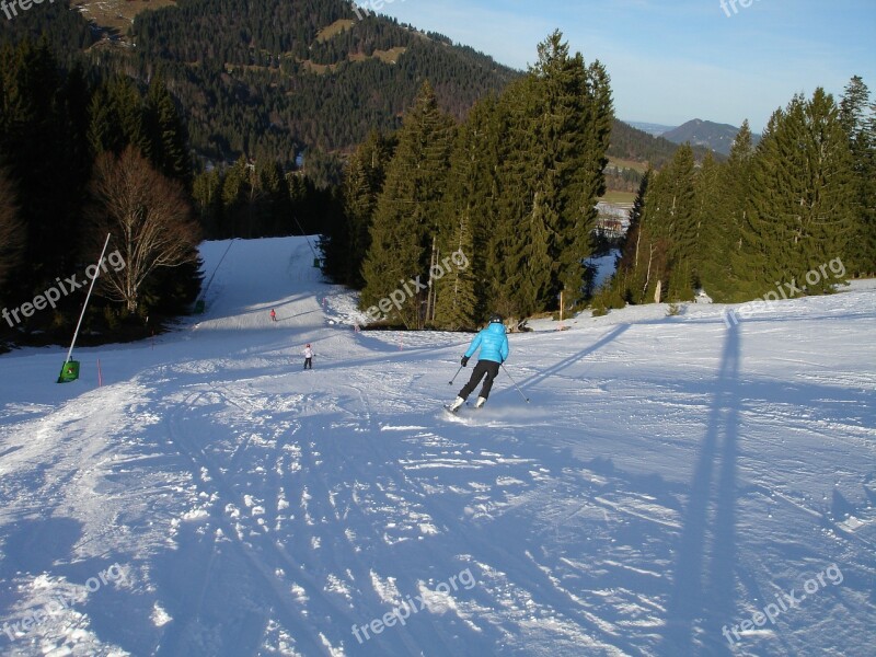 Ski Run Ski Area Skiing Skiers Alpine Skiing