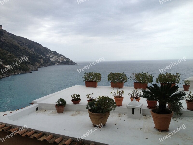 Italy Positano Nature Beautiful Water