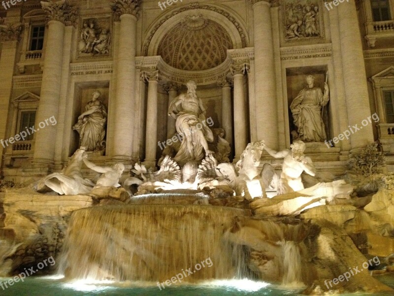 Italy Rome Fountain Trevi Fountain Statues