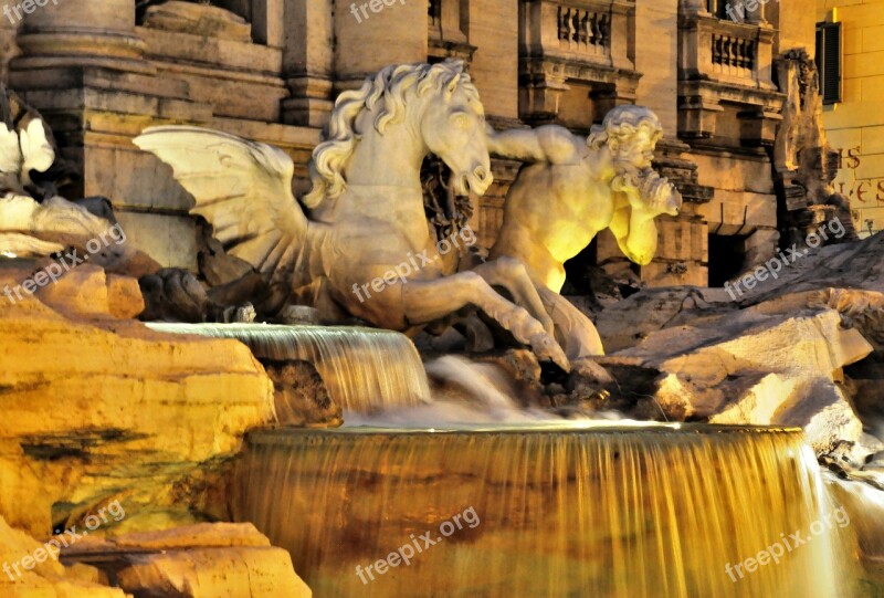 Rome Fontana Di Trevi Statue Fontana Statues