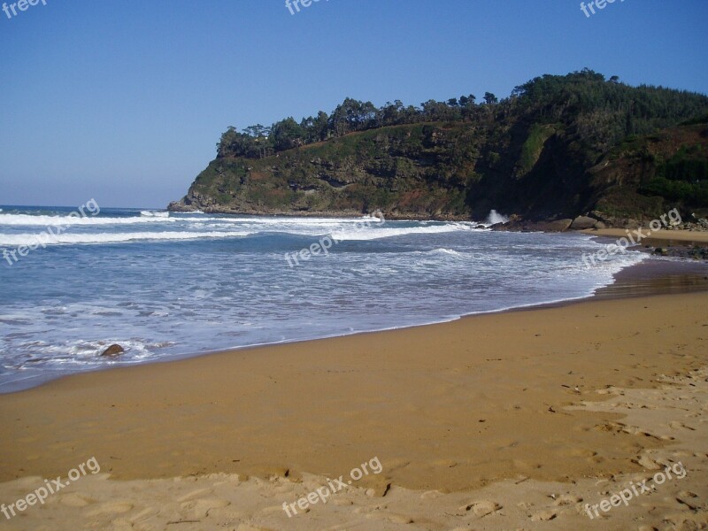 Beach Coastal Cliffs Landscape Spain