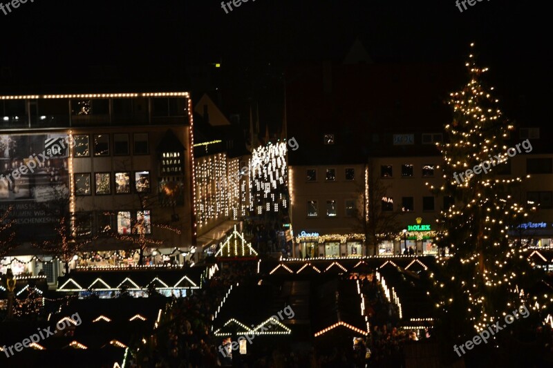 Christmas Market Ulm Lights Advent Night