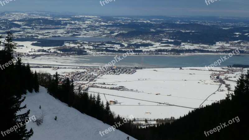 Tegelberg Lake Forggensee Allgäu Winter Backcountry Skiiing