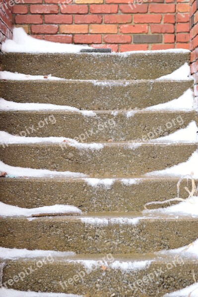 Stairs Building Architecture Winter Season