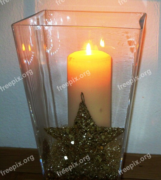 Candle Christmas Atmosphere Heat Light