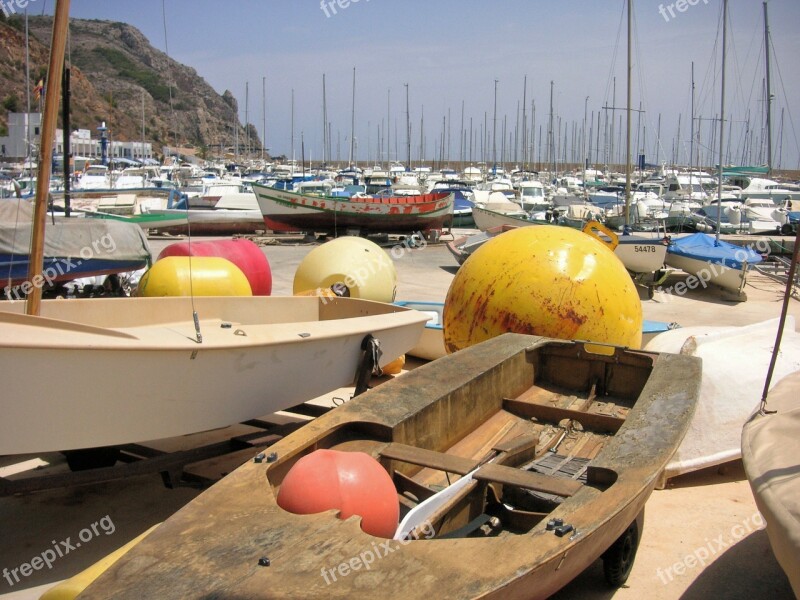 Fishing Port Harbour Boats Marina Buoys