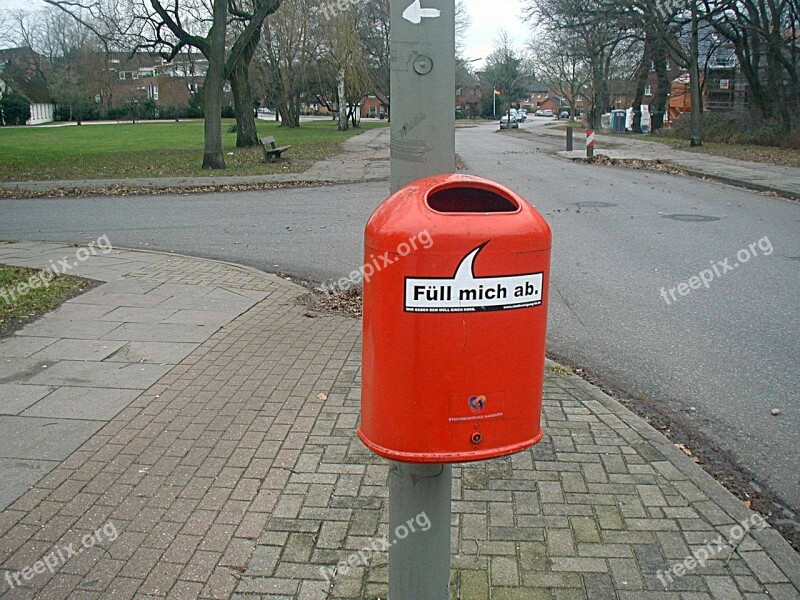 Garbage Can Waste Garbage Hamburg Urban