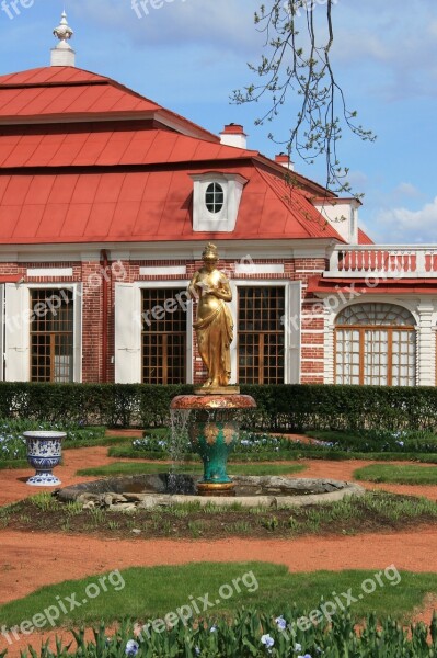 Monplaisir Palace Building Historic Roof Red Walls White