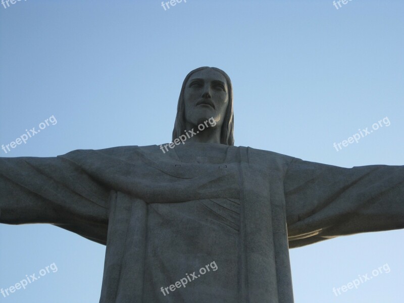 Christ Jesus Redeemer Close-up Rio De Janeiro